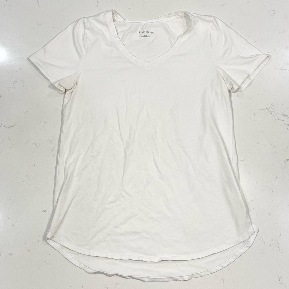 Soft Surroundings Cotton V-Neck Short-Sleeve Tunic, Women’s S
